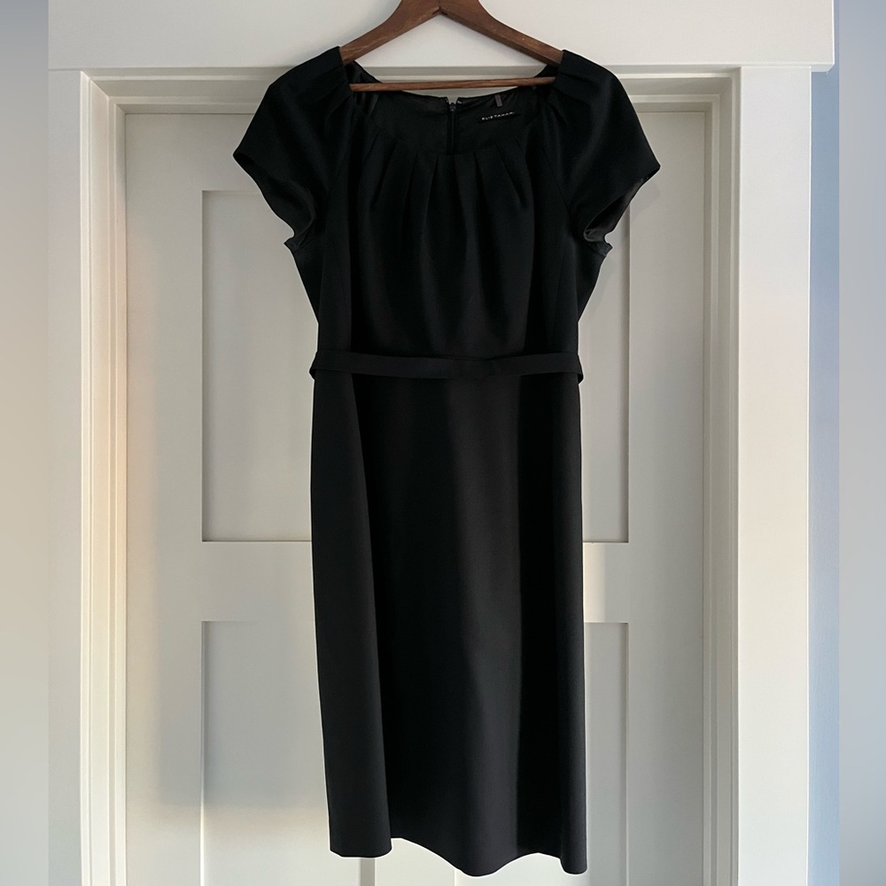 Elie Tahari Classic Black Midi Dress